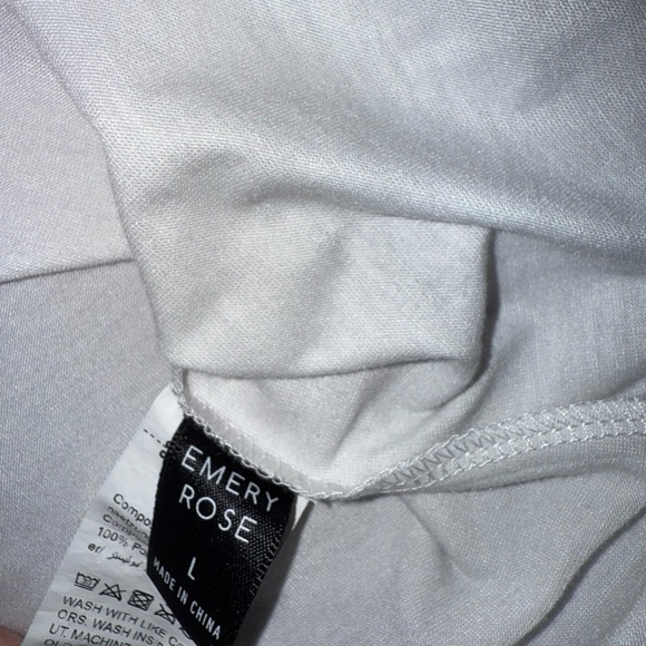 Emory Rose White Graphic Tank Top Size Large - Picture 3 of 4